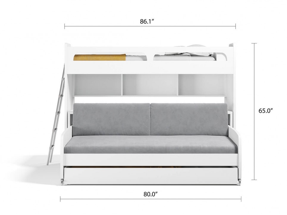 Bel Mondo Twin Over Full/Full XL Bunk Bed Set