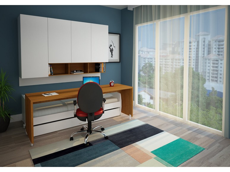 Compact Floating Cabinet and Wardrobe
