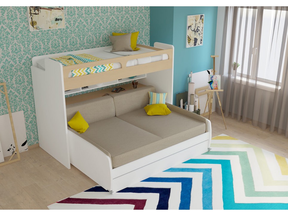 Bel Mondo Twin Over Full/Full XL Bunk Bed Set